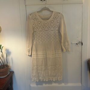 Vintage 70’s Cream Knit Dress